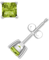 Peridot Square Stud Earrings (3/4 ct. t.w.) 14k Gold