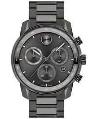 Movado Men's Bold Verso Gunmetal Ionic Plated Steel Bracelet Watch 44mm