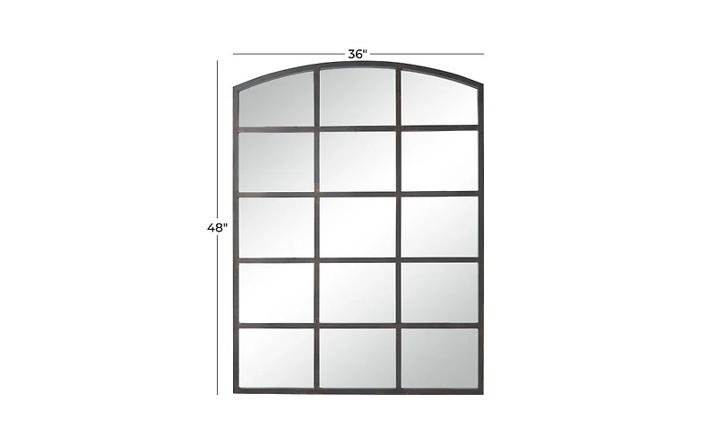 Metal Industrial Wall Mirror, 36" x 1" x 48"