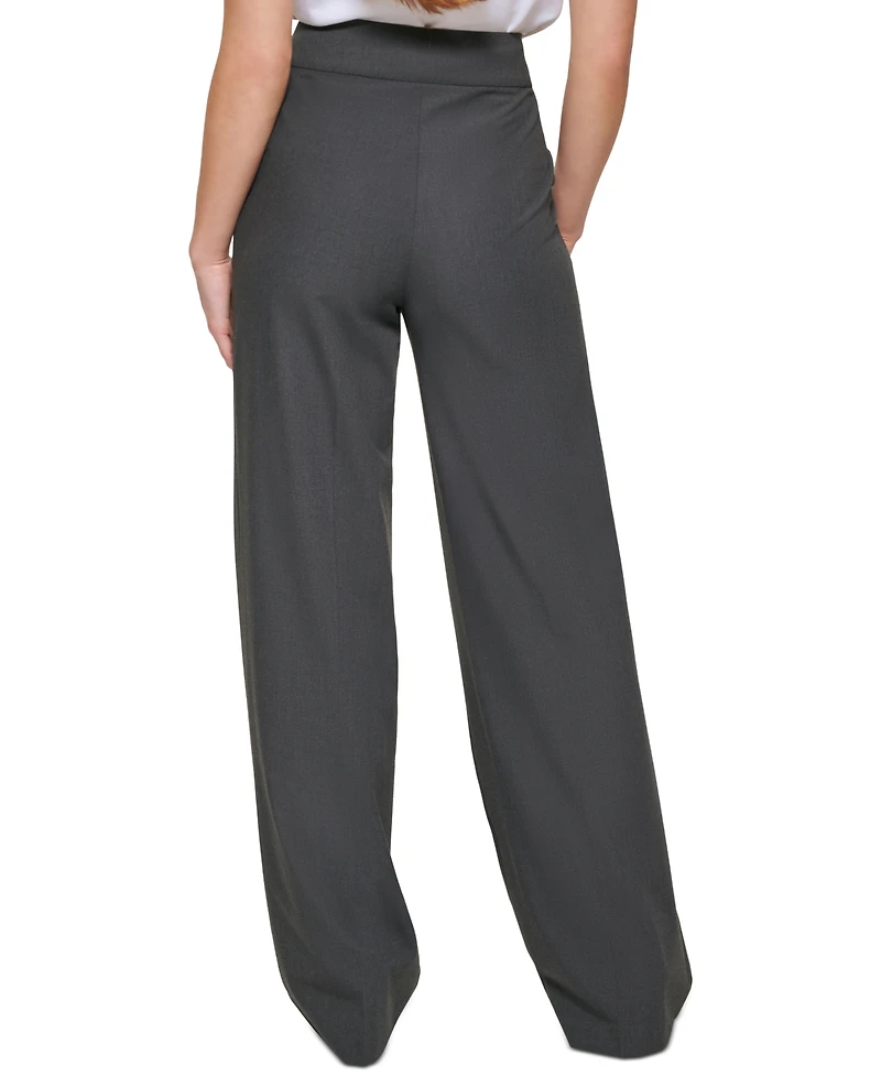 Calvin Klein Women's Whitney Button Front Wide Leg Pants