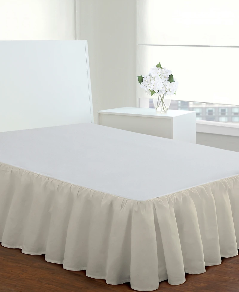 Fresh Ideas Ruffled Poplin Bed Skirt, California King