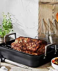 Zwilling Motion 16 X 14 Inch Aluminum Hard Anodized Roasting Pan Nonstick