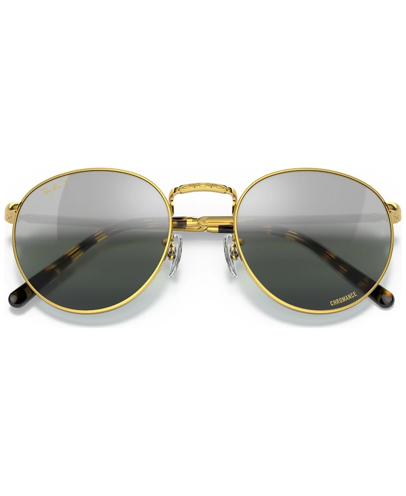 Ray-Ban Unisex Polarized Sunglasses, RB3637 New Round 50