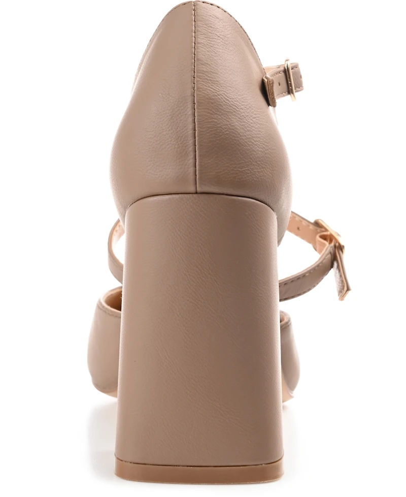 Journee Collection Women's Isadorah Double Strap Heels