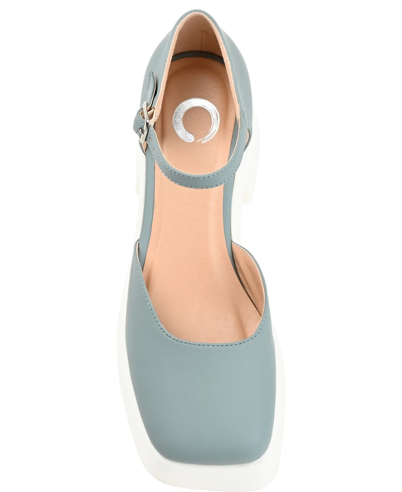 Journee Collection Women's Lizza Platform Block Heel Pumps