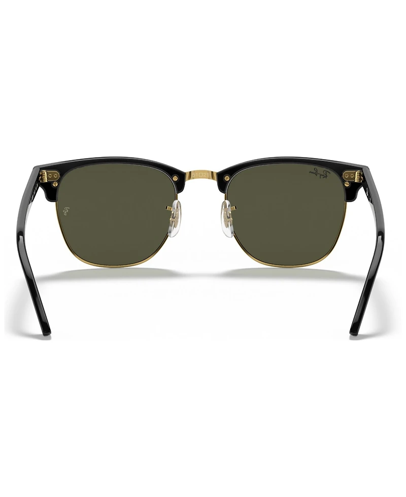 Ray-Ban Unisex Low Bridge Fit Sunglasses, RB3016F Clubmaster Classic 55