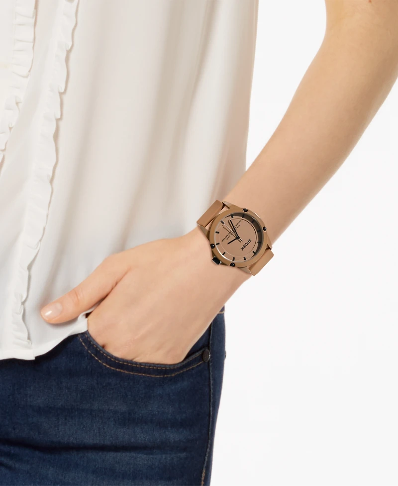Spgbk Watches Unisex Sandhill Brown Silicone Strap Watch 44mm