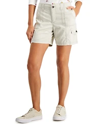 Style & Co Women's Petite Mid-Rise Comfort-Waist Cargo Shorts, Macy's Exclusive