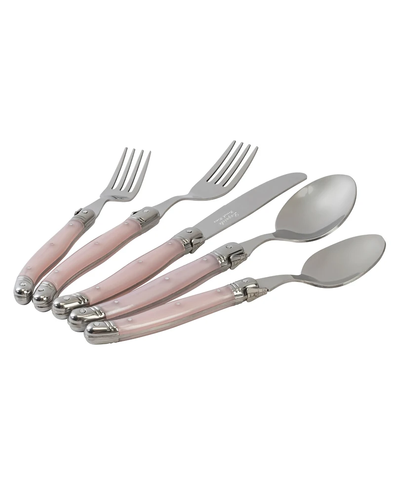 French Home Laguiole 20 Piece Stainless Steel Flatware Set, Service for 4