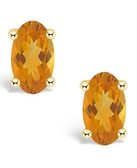 Citrine (1/2 ct. t.w.) Stud Earrings 14K White Gold or Yellow
