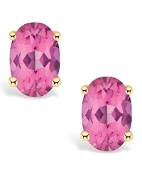 Pink Topaz (1-1/7 ct. t.w.) Stud Earrings 14K Yellow Gold or White