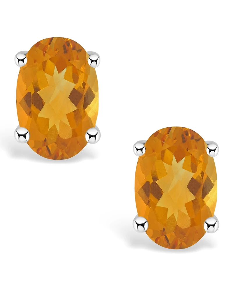 Citrine (7/8 ct. t.w.) Stud Earrings 14K Yellow Gold or White
