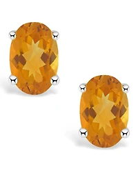 Citrine (7/8 ct. t.w.) Stud Earrings 14K Yellow Gold or White