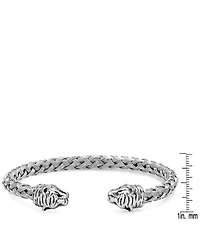 Steeltime Braided Wire Tiger Head Bracelet