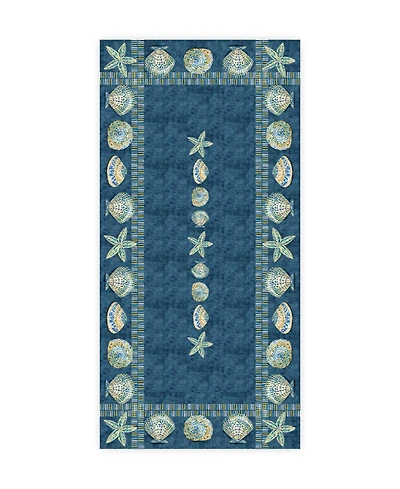 Laural Home Embellished Shells Tablecloth, 70" x 144"