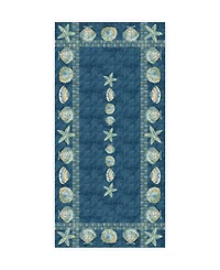 Laural Home Embellished Shells Tablecloth, 70" x 144"
