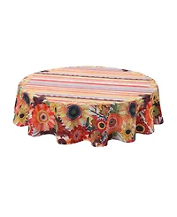 Laural Home Harvest Snippets 70" Round Tablecloth