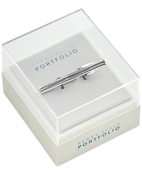 Perry Ellis Portfolio Men's Silver Strip Tie Bar