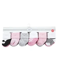 Luvable Friends Baby Girls Cotton Terry Socks Bundle