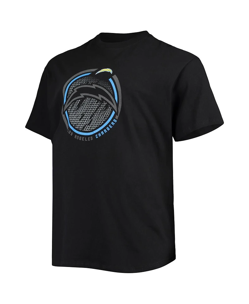 Men's Fanatics Justin Herbert Black Los Angeles Chargers Big and Tall Color Pop Name and Number T-shirt