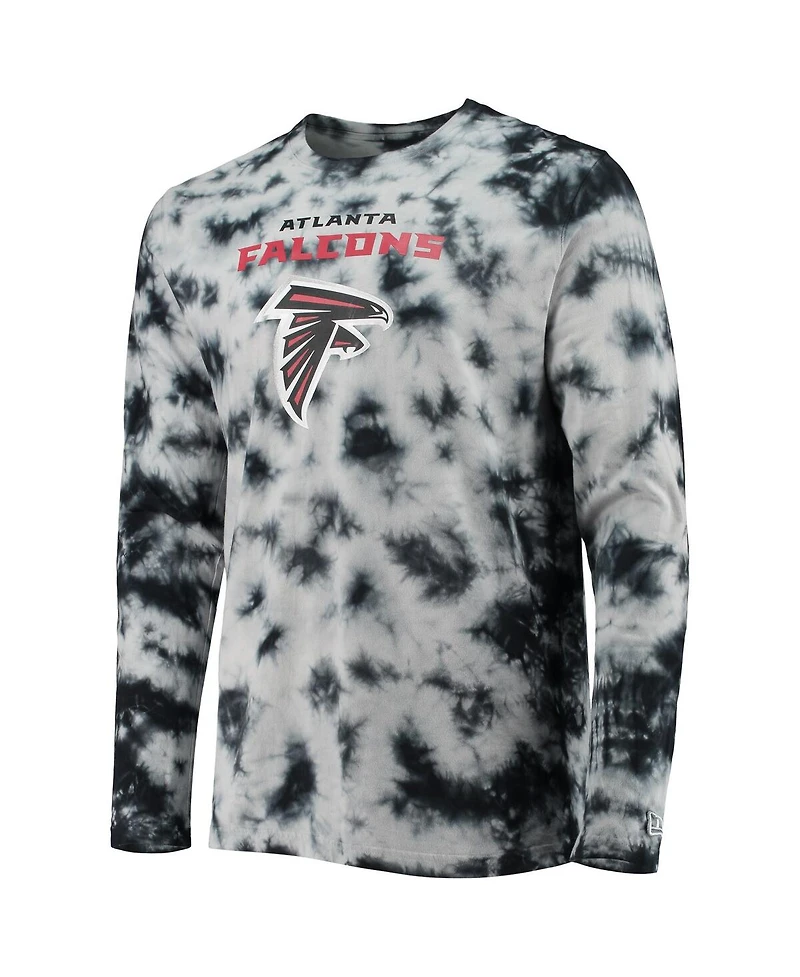 Men's New Era Black Atlanta Falcons Tie-Dye Long Sleeve T-shirt