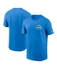 Men's Nike Powder Blue Los Angeles Chargers Infograph Lockup Performance T-shirt