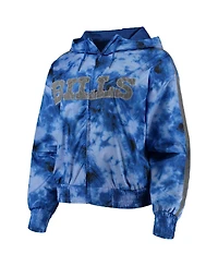 Women's Mitchell & Ness Royal Buffalo Bills Galaxy Full-Zip Windbreaker Hoodie Jacket