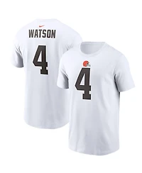 Men's Nike Deshaun Watson White Cleveland Browns Player Name & Number T-shirt