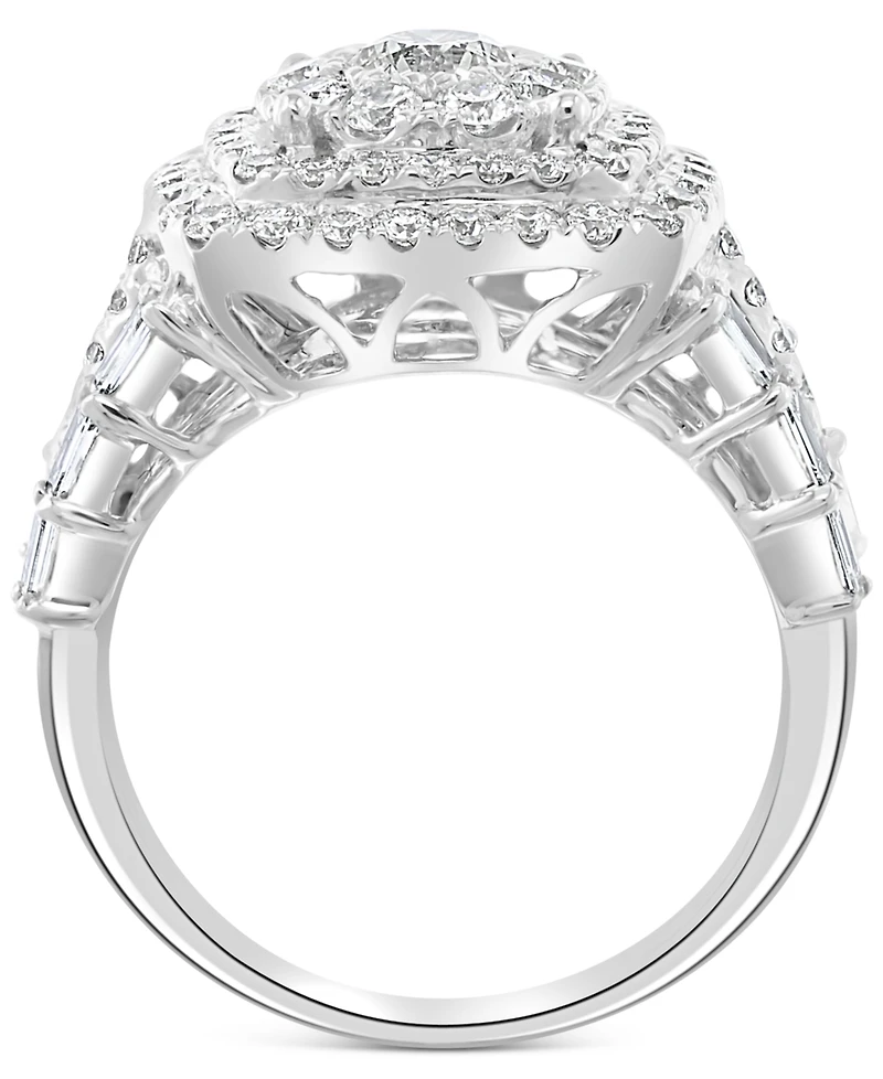 Effy Diamond Halo Cluster Ring (2-1/5 ct. t.w.) in 14k White Gold