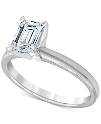 Diamond Emerald-Cut Solitaire Engagement Ring (1 ct. t.w.) in 14k White Gold