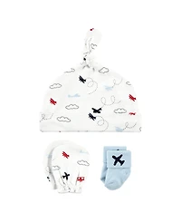 Hudson Baby Baby Boys Hudson Caps, Mittens and Socks Set, Sea Friends, 0-6 Months