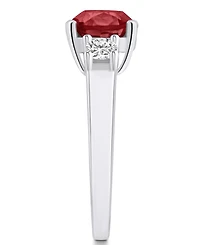Macy's Garnet (2-3/4 ct. t.w.) and Diamond (1/3 Ring 14K White Gold
