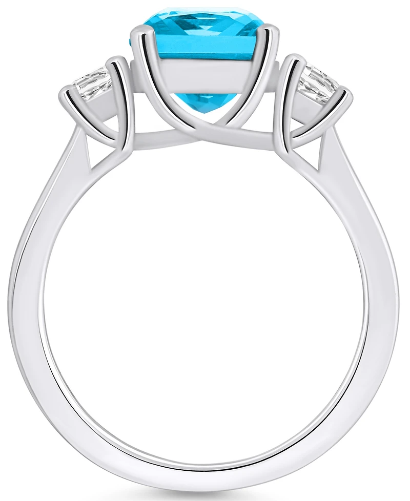 Macy's Blue Topaz (2-3/4 ct. t.w.) and Diamond (1/3 Ring 14K White Gold
