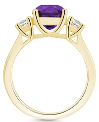 Macy's Amethyst (2 ct. t.w.) and Diamond (1/3 Ring 14K Yellow Gold