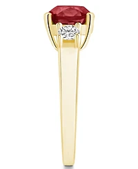 Macy's Garnet (2-3/4 ct. t.w.) and Diamond (1/3 Ring 14K Yellow Gold