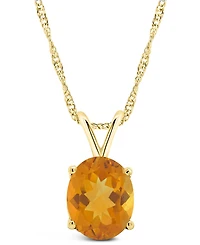 Macy's Citrine (2-1/2 ct. t.w.) Pendant Necklace in 14K Gold