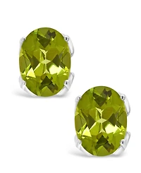 Macy's Peridot (2-3/4 ct. t.w.) Stud Earrings in 14K White Gold