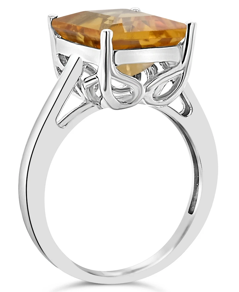 Macy's Citrine (3-1/7 ct. t.w.) Ring 14K White Gold