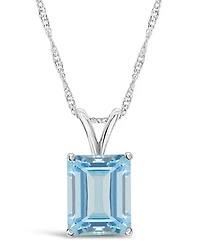 Macy's Topaz (4-1/4 ct. t.w.) Pendant Necklace in 14K White Gold
