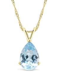 Macy's Topaz (3-5/8 ct. t.w.) Pendant Necklace in 14K Yellow Gold