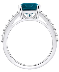 Macy's London Blue Topaz (2-3/4 Ct. T.w.) and Diamond (1/3 Ring 14K Gold
