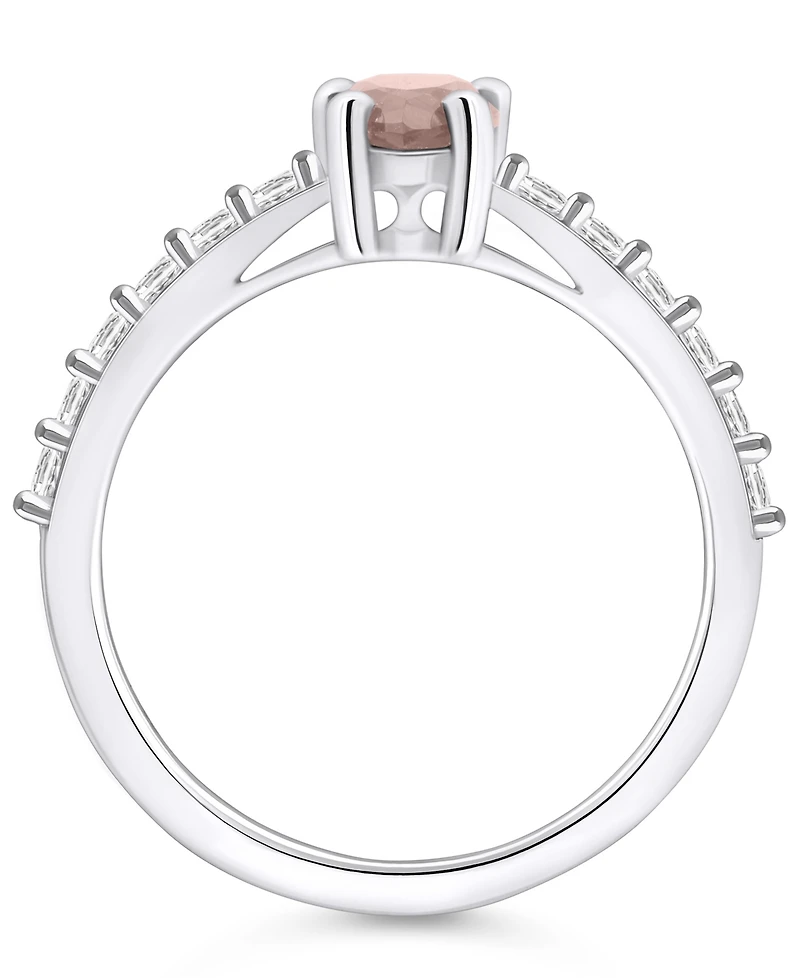 Macy's Morganite (3/4 Ct. T.w.) and Diamond (1/3 Ring 14K Gold