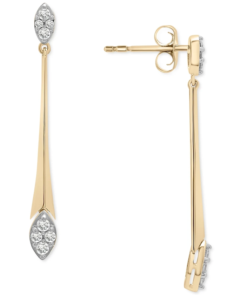 Wrapped in Love Diamond Elongated Drop Earrings (1/2 ct. t.w.) in 14k Gold, Created for Macy's