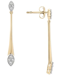 Wrapped in Love Diamond Elongated Drop Earrings (1/2 ct. t.w.) in 14k Gold, Created for Macy's