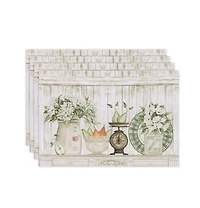 Laural Home French Pears Set of 4 Placemats, 13" x 19"