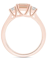 Macy's Morganite and Diamond Ring (1-3/8 ct.t.w 1/4 ct.t.w) 14K Rose Gold