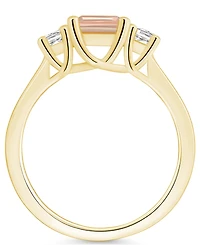 Macy's Morganite and Diamond Ring (1-3/8 ct.t.w 1/4 ct.t.w) 14K Yellow Gold