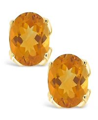 Macy's Citrine (2-3/8 ct. t.w.) Stud Earrings in 14K Gold