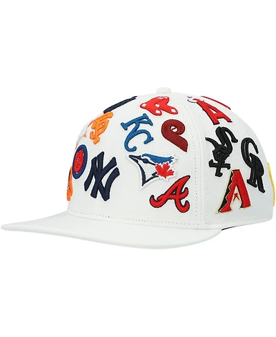 Men's Pro Standard White Mlb Pro League Wool Snapback Hat