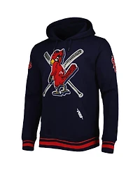 Men's Pro Standard Navy St. Louis Cardinals Mash Up Logo Pullover Hoodie